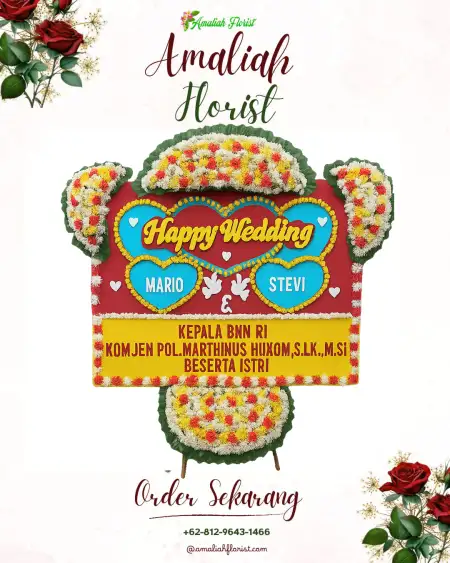 Papan Bunga Pernikahan Jemur